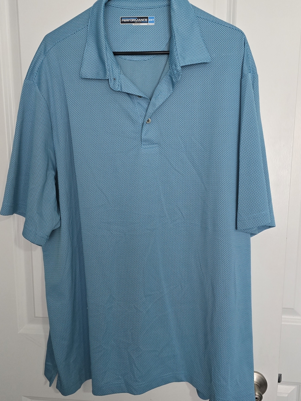Roundtree & Yorke Teal-Blue Performance Polo